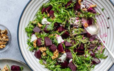 Balsamic Glazed Beetroot Lentil Goat’s Cheese Salad 