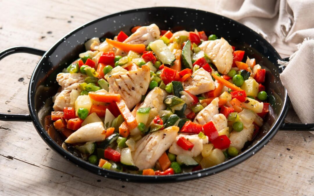 Low FODMAP Lemon and Herb Chicken with Roasted Vegetables 