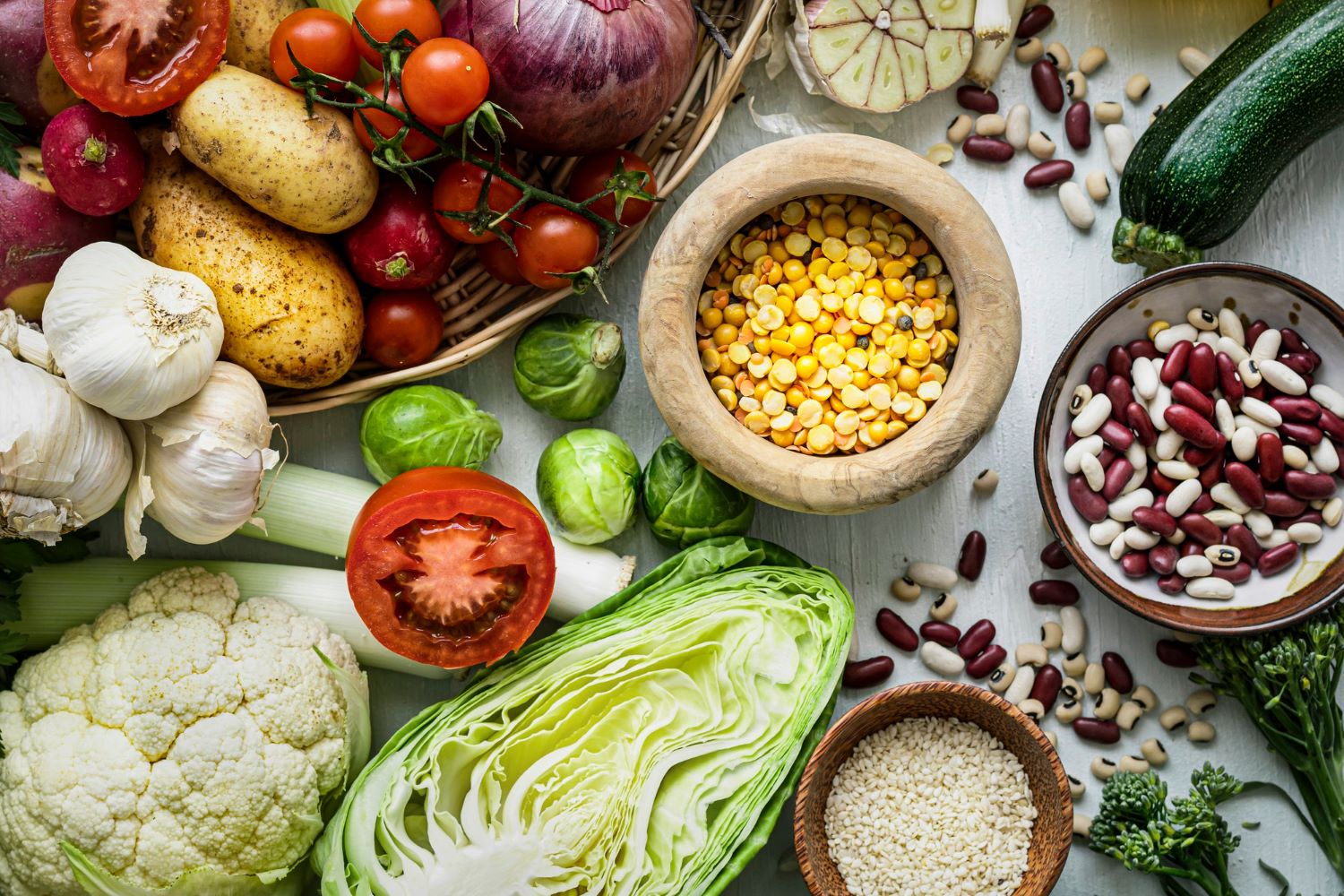 Diverse plant foods for microbiome support
