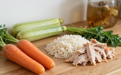 Low Effort Chicken Rice Soup for Gut Health
