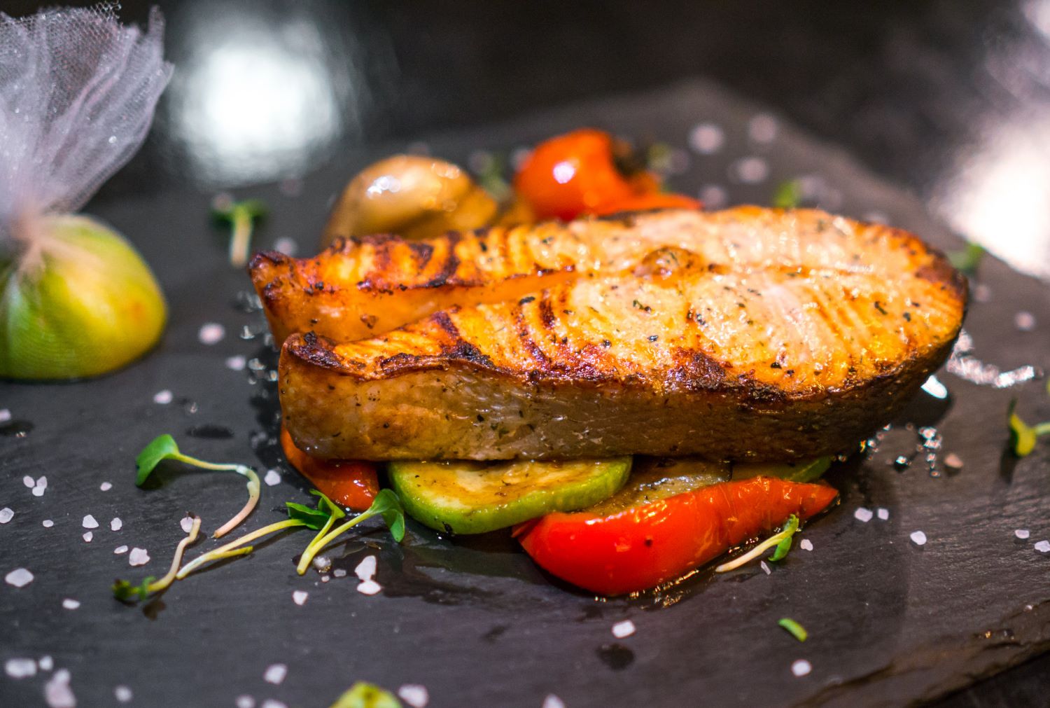 Lemon Herb Salmon Tray Bake Parkinson’s Disease Nutrition Recipe
