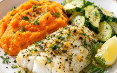 Herb-Baked Hake with Carrot and Sweet Potato Mash: A Parkinson’s Disease Recipe